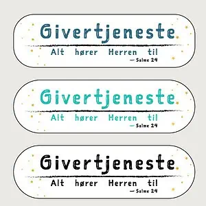 Klistremerke Givertjeneste
